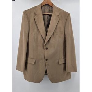 Alan Flusser Mens‎ Blazer 44 Regular Brown Large Sports Coat Jacket Winter Fall